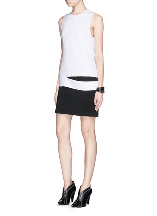 Figure View - Click To Enlarge - PROENZA SCHOULER - Slash waist neoprene jersey layer dress