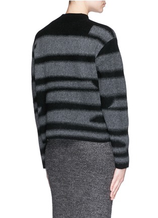 Back View - Click To Enlarge - PROENZA SCHOULER - Blur stripe Merino wool sweater