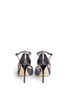 Back View - Click To Enlarge - JIMMY CHOO - 'Tyne' mesh lamé glitter leather sandals