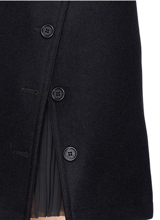 Detail View - Click To Enlarge - NEIL BARRETT - Military plissé pleat wrap skirt