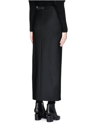 Back View - Click To Enlarge - NEIL BARRETT - Split front wool maxi skirt