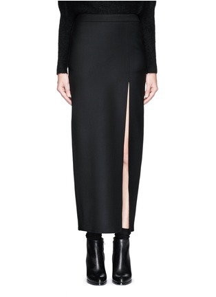 Main View - Click To Enlarge - NEIL BARRETT - Split front wool maxi skirt