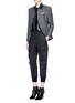 Figure View - Click To Enlarge - NEIL BARRETT - Rib cuff military slouch pants