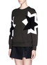 Front View - Click To Enlarge - NEIL BARRETT - Double pop art star appliqué scuba jersey sweatshirt