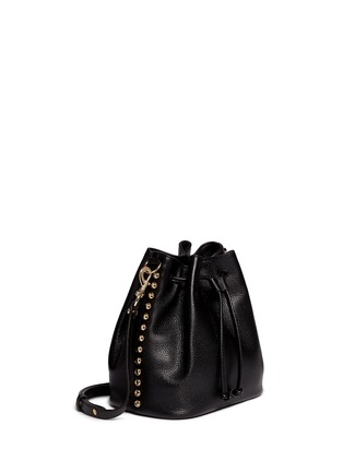 Front View - Click To Enlarge - REBECCA MINKOFF - 'Unlined' stud trim leather bucket bag