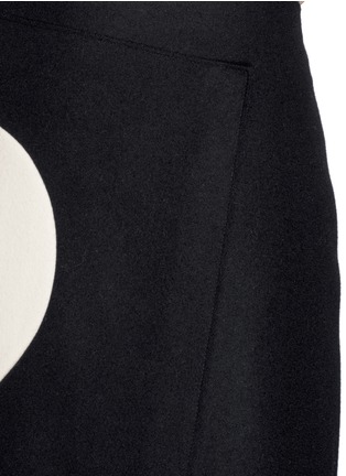 Detail View - Click To Enlarge - MSGM - Heart panel wool-blend felt skirt