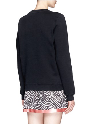 Back View - Click To Enlarge - MSGM - Logo sequin embroidery sweatshirt