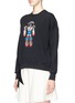 Front View - Click To Enlarge - MSGM - Robot bead embroidery sweatshirt