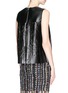 Back View - Click To Enlarge - MSGM - Star embossed pleat faux leather top