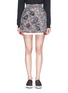 Main View - Click To Enlarge - MSGM - 'Memphis' bead embroidery zebra print skirt