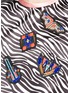 Detail View - Click To Enlarge - MSGM - 'Memphis' bead embroidery zebra print top