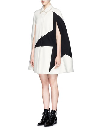 Figure View - Click To Enlarge - MSGM - Giant star panel felt cape coat