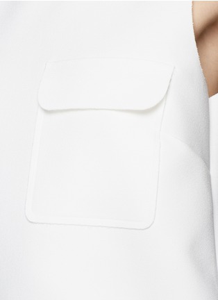 Detail View - Click To Enlarge - MSGM - Patch pocket funnel neck neoprene top