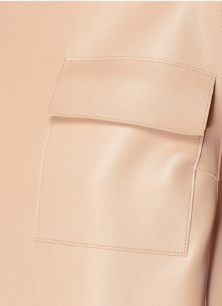 Detail View - Click To Enlarge - MSGM - Flap pocket sleeveless faux leather top