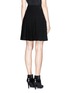 Back View - Click To Enlarge - PREEN BY THORNTON BREGAZZI - 'Hans' virgin wool crepe pleat back skirt