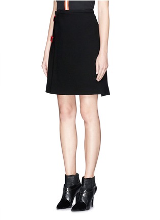 Front View - Click To Enlarge - PREEN BY THORNTON BREGAZZI - 'Hans' virgin wool crepe pleat back skirt