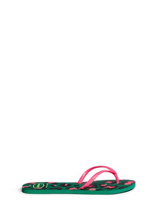 Main View - Click To Enlarge - HAVAIANAS - 'Flat Style' leopard print flip flops