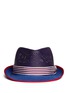 Main View - Click To Enlarge - MY BOB - 'Trilby Aero' colourblock panama hat