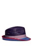 Figure View - Click To Enlarge - MY BOB - 'Trilby Aero' colourblock panama hat