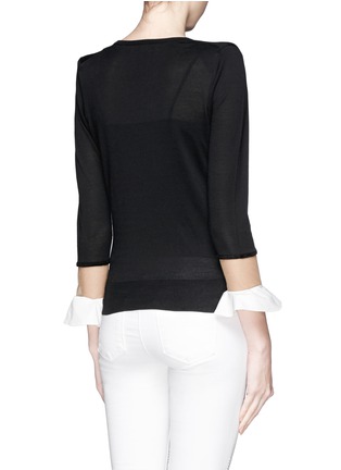 Back View - Click To Enlarge - TOGA ARCHIVES - Floating flounce cuff silk knit sweater