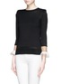 Front View - Click To Enlarge - TOGA ARCHIVES - Floating flounce cuff silk knit sweater
