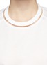 Detail View - Click To Enlarge - TOGA ARCHIVES - Cutout mesh stripe jersey T-shirt