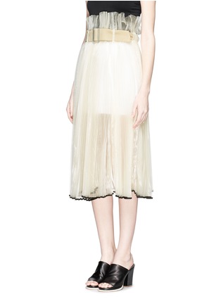 Front View - Click To Enlarge - TOGA ARCHIVES - Organza gauze pleat skirt