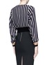 Back View - Click To Enlarge - TOGA ARCHIVES - Stripe Lurex knit cropped cardigan