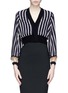 Main View - Click To Enlarge - TOGA ARCHIVES - Stripe Lurex knit cropped cardigan