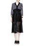 Figure View - Click To Enlarge - TOGA ARCHIVES - Stripe Lurex knit cropped cardigan