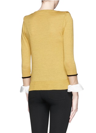 Back View - Click To Enlarge - TOGA ARCHIVES - Floating flounce cuff silk knit sweater