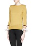 Front View - Click To Enlarge - TOGA ARCHIVES - Floating flounce cuff silk knit sweater