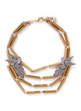 Main View - Click To Enlarge - LULU FROST - 'Aviary' stone pavé phoenix charm necklace
