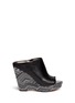 Main View - Click To Enlarge - SAM EDELMAN - 'Kylie' woven Aztec wedge leather mules