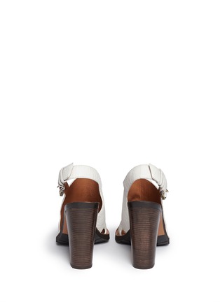 Back View - Click To Enlarge - 10 CROSBY DEREK LAM - 'Jemina' stacked heel leather sandals