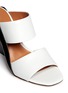 Detail View - Click To Enlarge - 10 CROSBY DEREK LAM - 'Cara' double band leather wedge sandals