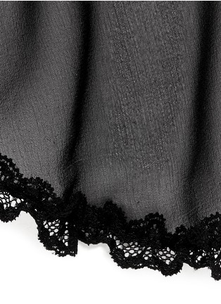 Detail View - Click To Enlarge - FLEUR DU MAL - 'Babydoll' lace trim silk chiffon mini slip