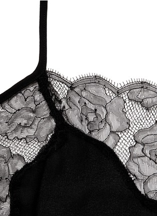 Detail View - Click To Enlarge - FLEUR DU MAL - Rose Lace' floral lace silk chiffon camisole