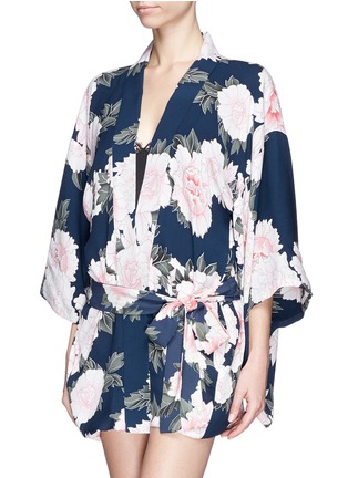 Main View - Click To Enlarge - FLEUR DU MAL - 'Haori Kimono' silk chiffon robe