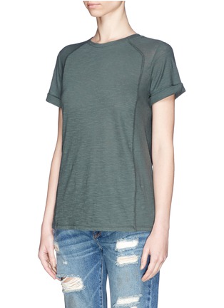 Front View - Click To Enlarge - VINCE - Roll cuff slub jersey T-shirt