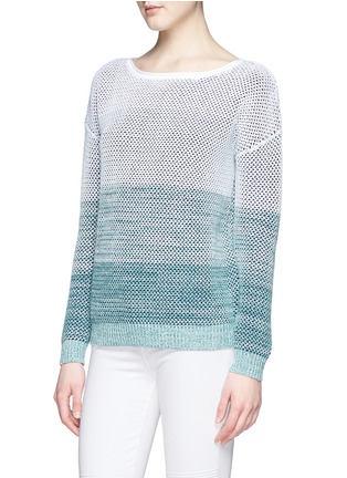 Front View - Click To Enlarge - VINCE - Ombré cotton sweater
