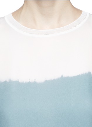 Detail View - Click To Enlarge - VINCE - Dip dye silk T-shirt
