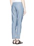 Back View - Click To Enlarge - VINCE - Belted cotton chambray pants