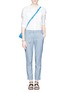 Figure View - Click To Enlarge - VINCE - Belted cotton chambray pants