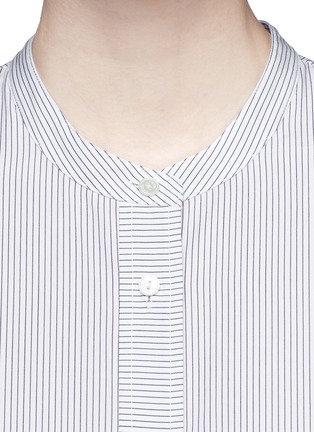 Detail View - Click To Enlarge - VINCE - Pinstripe cotton poplin sleeveless tunic