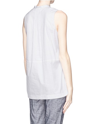 Back View - Click To Enlarge - VINCE - Pinstripe cotton poplin sleeveless tunic