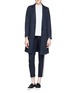 Detail View - Click To Enlarge - VINCE - Tuxedo stripe cropped slim wool pants