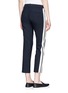 Back View - Click To Enlarge - VINCE - Tuxedo stripe cropped slim wool pants
