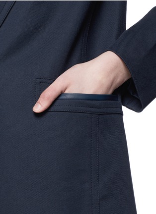 Detail View - Click To Enlarge - VINCE - Leather pocket trim cotton trench coat