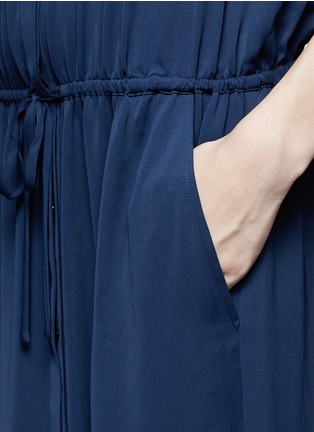 Detail View - Click To Enlarge - VINCE - Drawstring waist washed crepe maxi dress